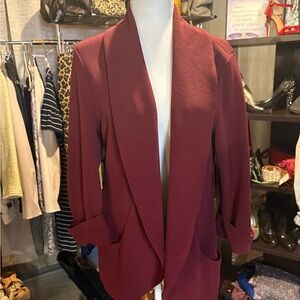 Elegant Burgundy Women's Blazer